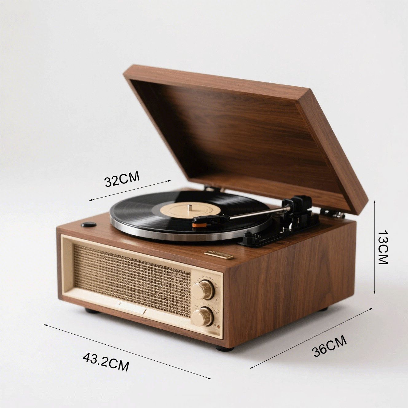 Retró bakelitlemez-lejátszó klasszikus dizájnnal