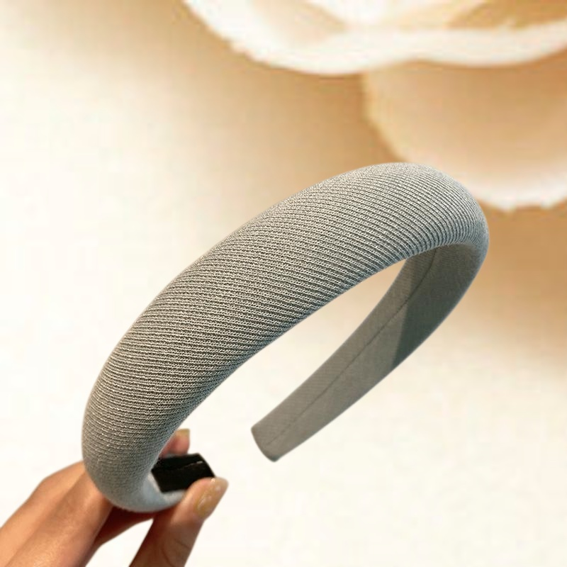 ที่คาดผมฟองน้ำทรงสูงสีพื้น