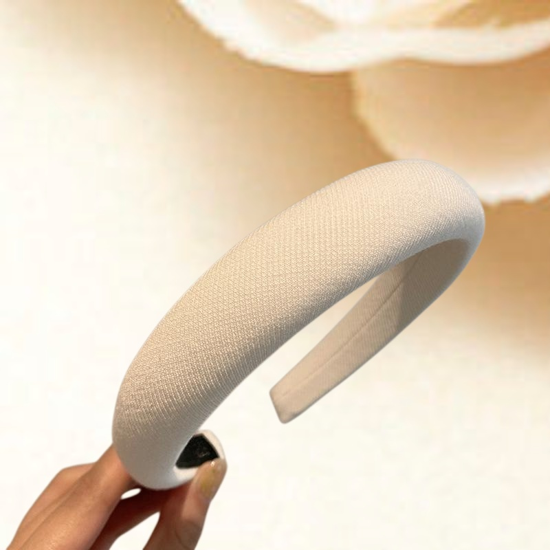 ที่คาดผมฟองน้ำทรงสูงสีพื้น