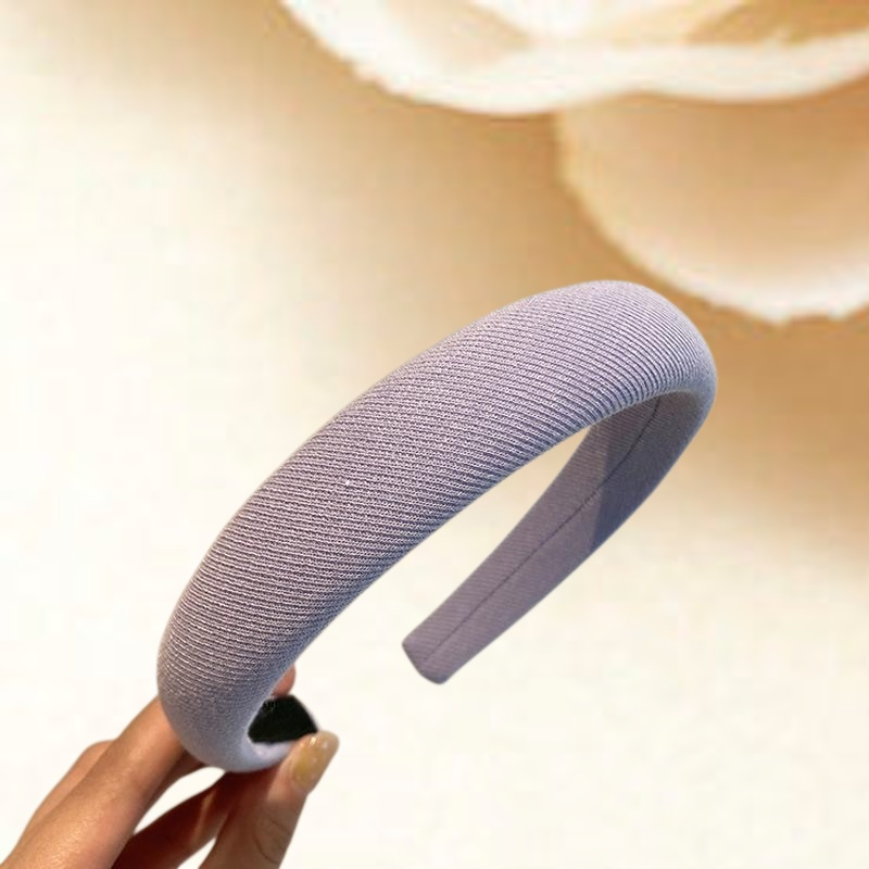 ที่คาดผมฟองน้ำทรงสูงสีพื้น