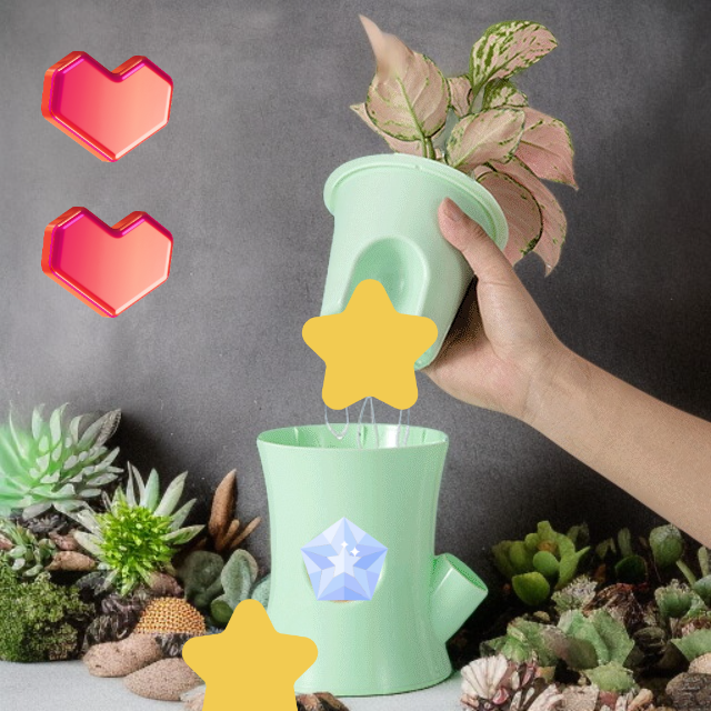 Detail samozavlažovacího systému květináče