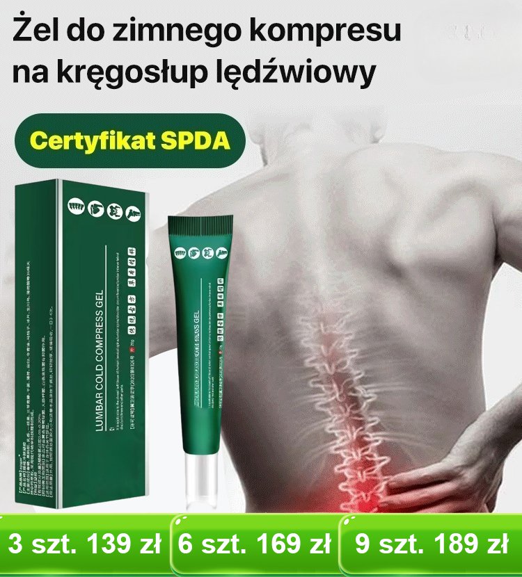 Żel do zimnego kompresu na kręgosłup lędźwiowy APGAR