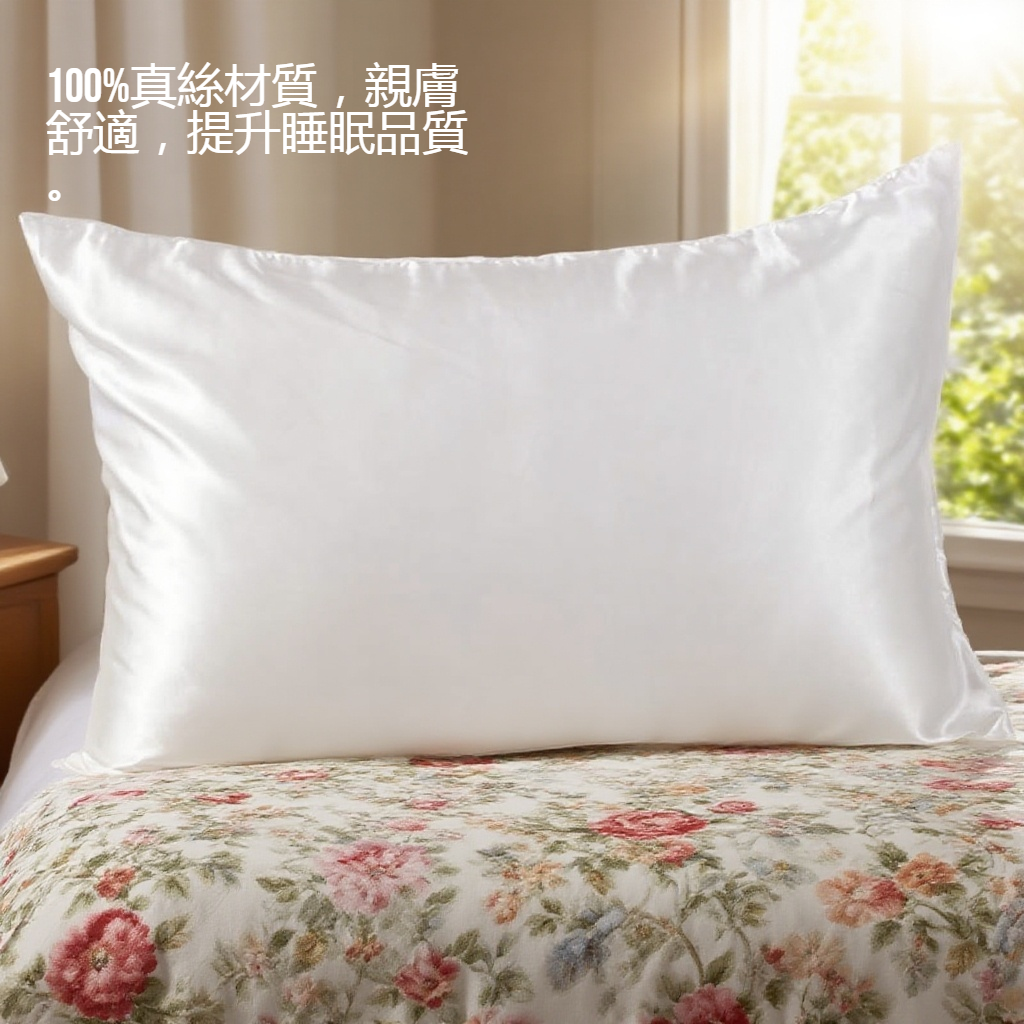 高檔純色真絲枕套