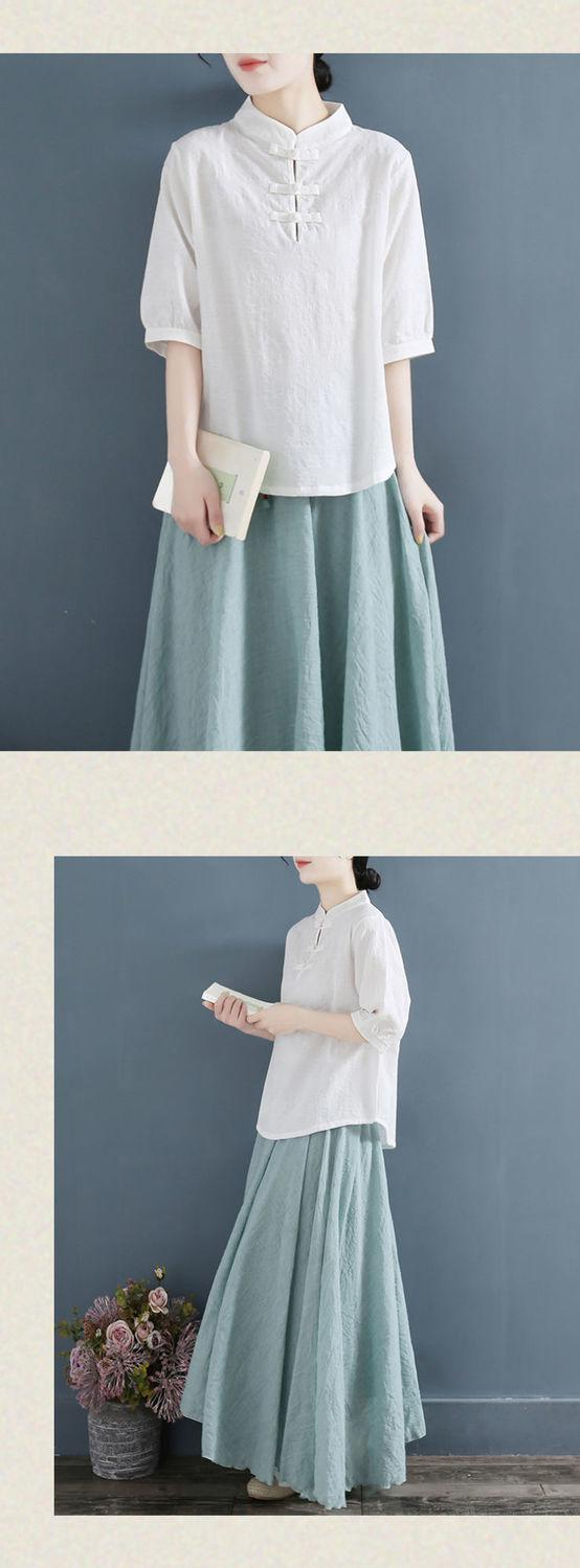 多用途ルーズフィットレディースTシャツサイド画像