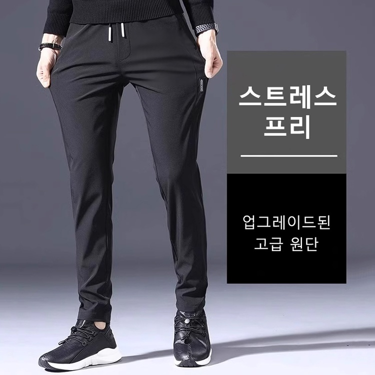 남성 밴딩 캐주얼 팬츠