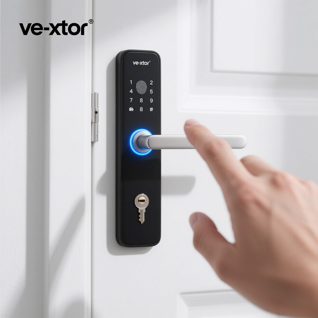 Cerradura de puerta electrónica inteligente controlada por voz