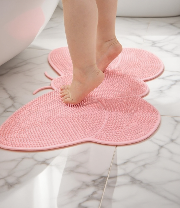 バスルームシャワー滑り止めバタフライマット全体画像