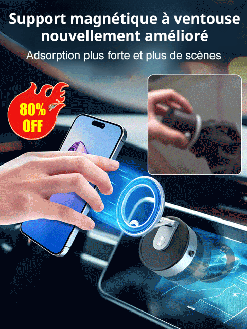 Support de téléphone magnétique pour voiture avec verrouillage coulissant