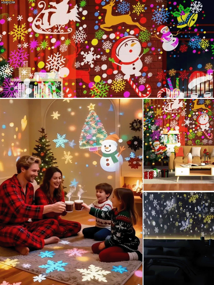 LED Energy-Saving Lamp Colorful Christmas Atmosphere Scene