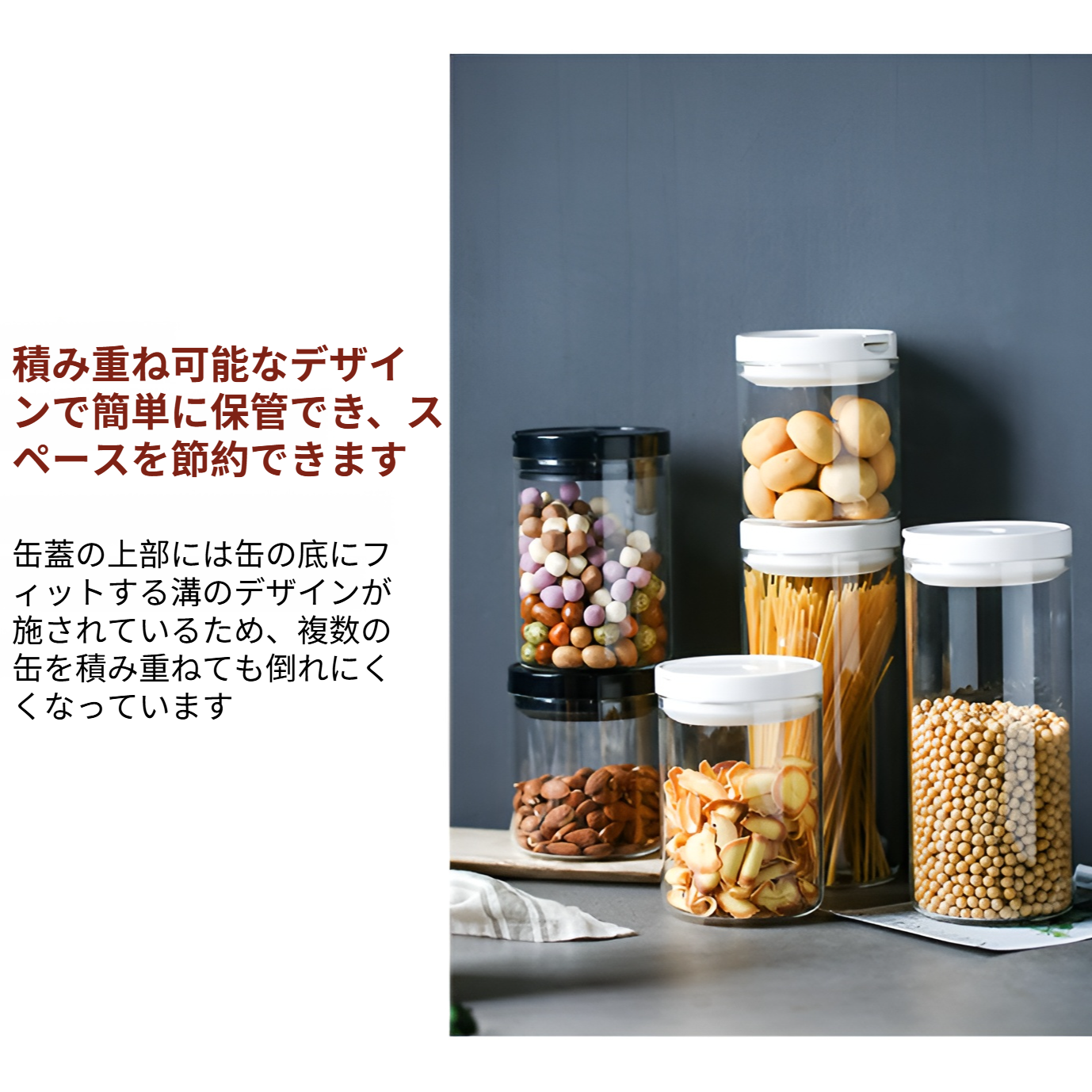 高ホウケイ酸ガラス保存瓶、密封瓶、ティー瓶、竹蓋瓶、丸型ガラス瓶、キッチン密封瓶