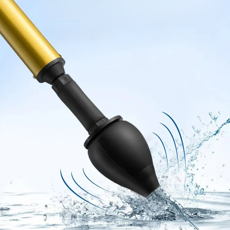 One-piece stainless steel one-shot toilet bowl unclogger