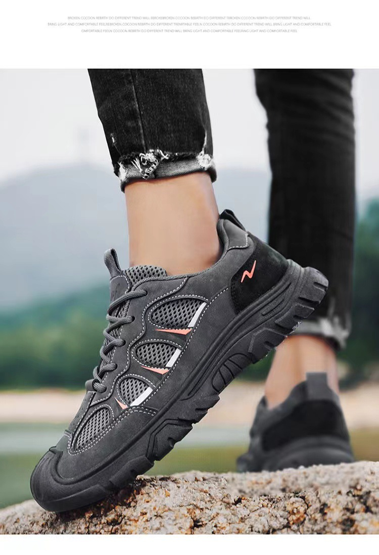 耐摩耗性に優れた労働保護メンズシューズ