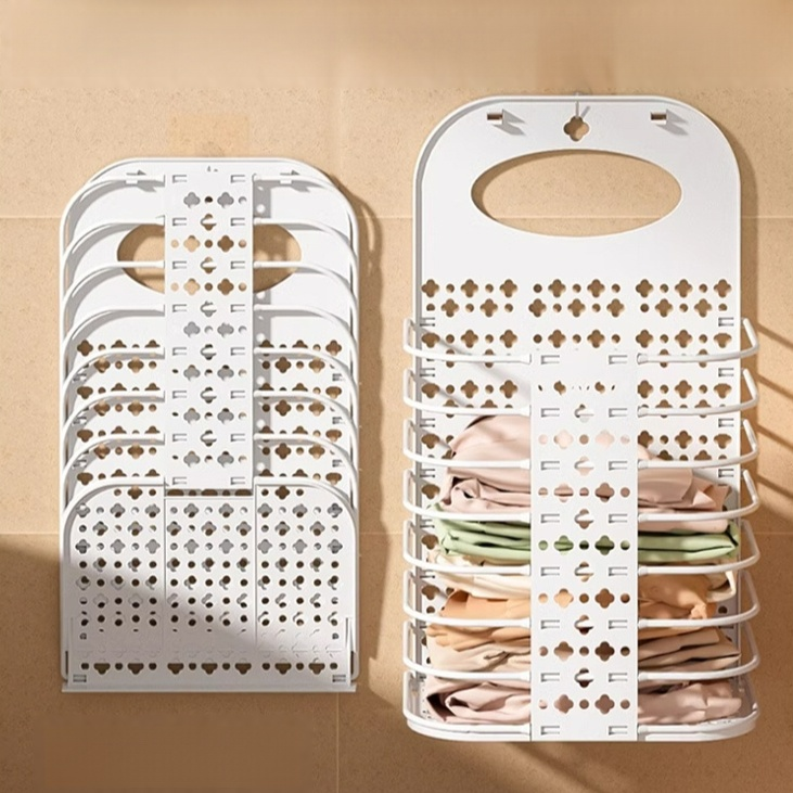 접이식 벽걸이 빨래 바구니