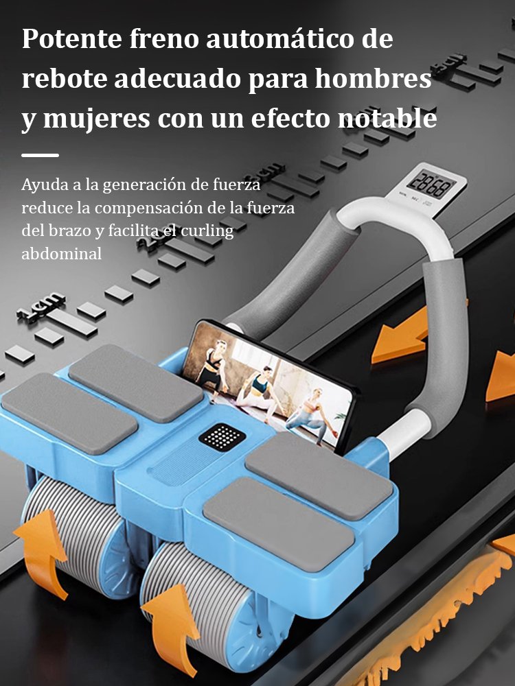 Rueda de abdominales con rebote automático de cuatro ruedas - Versión mejorada