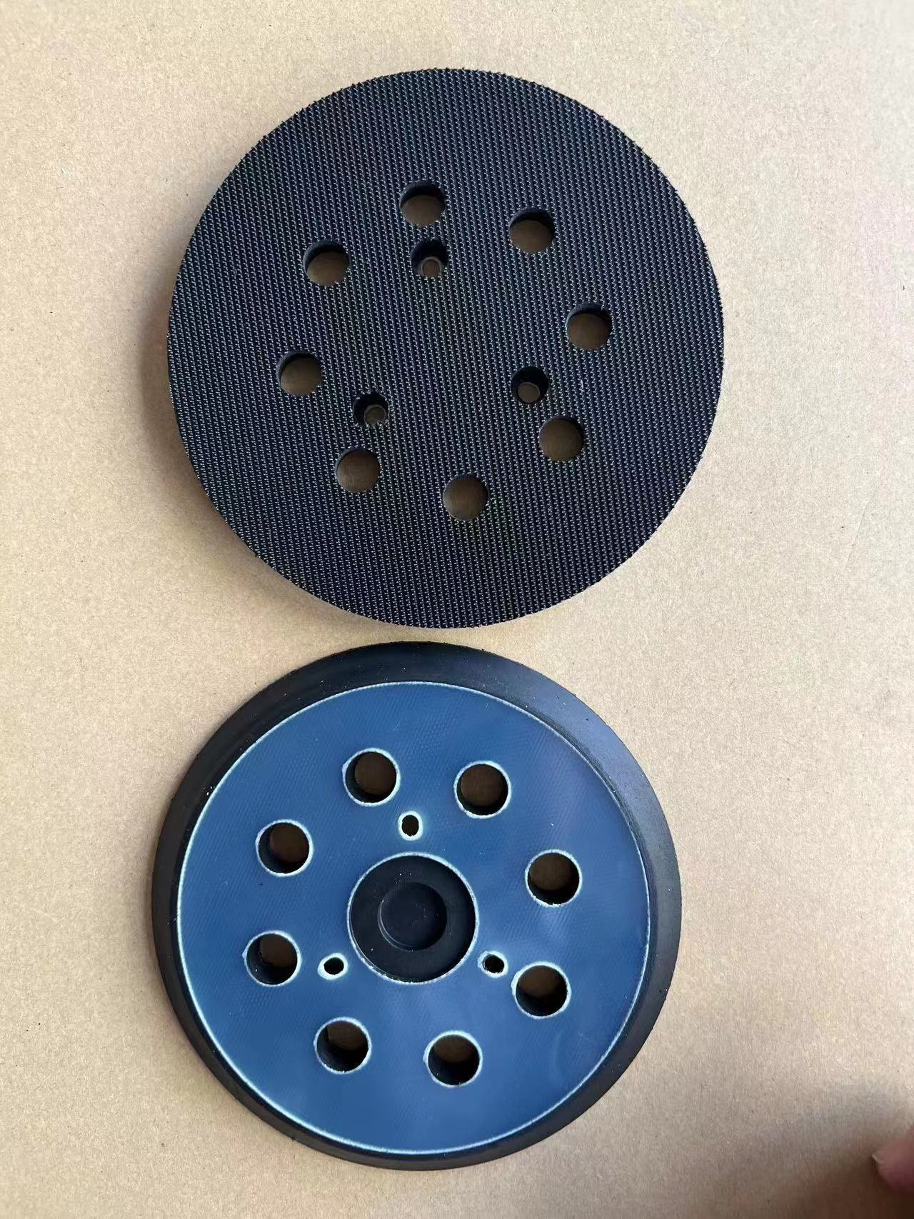 Easy-to-install 5 inch sander tray with sticky backing