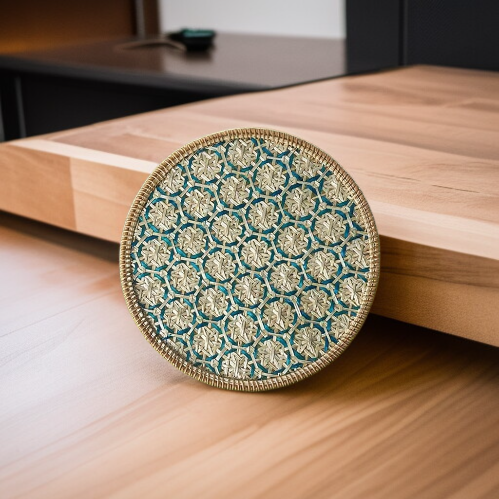 手工復古藤編防燙隔熱墊茶墊