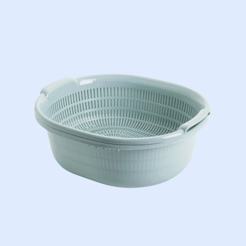 고급형 이중 채반 대형 물빠짐 바구니