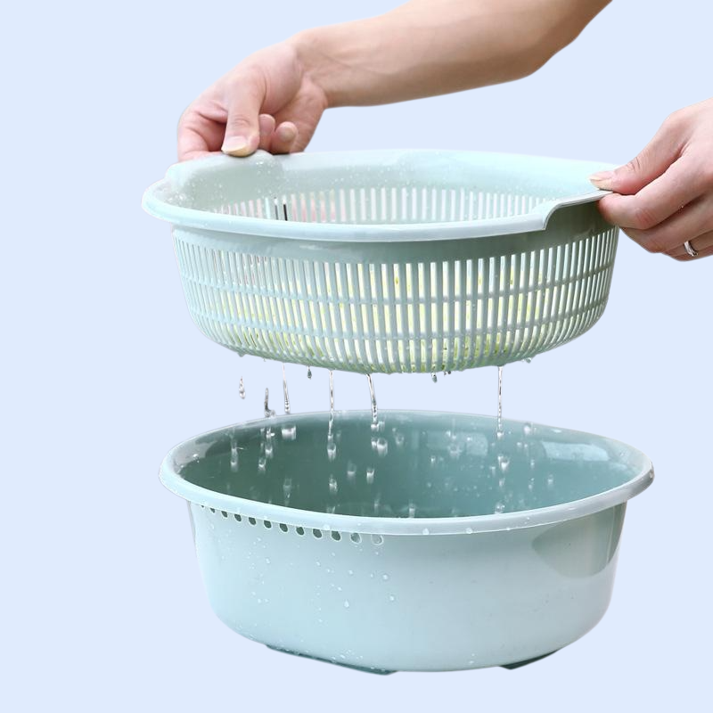 튼튼한 대형 이중 구조 물빠짐 바구니