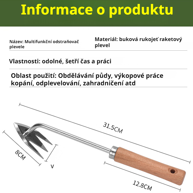 Ruční odstraňovač plevele pro domácnost