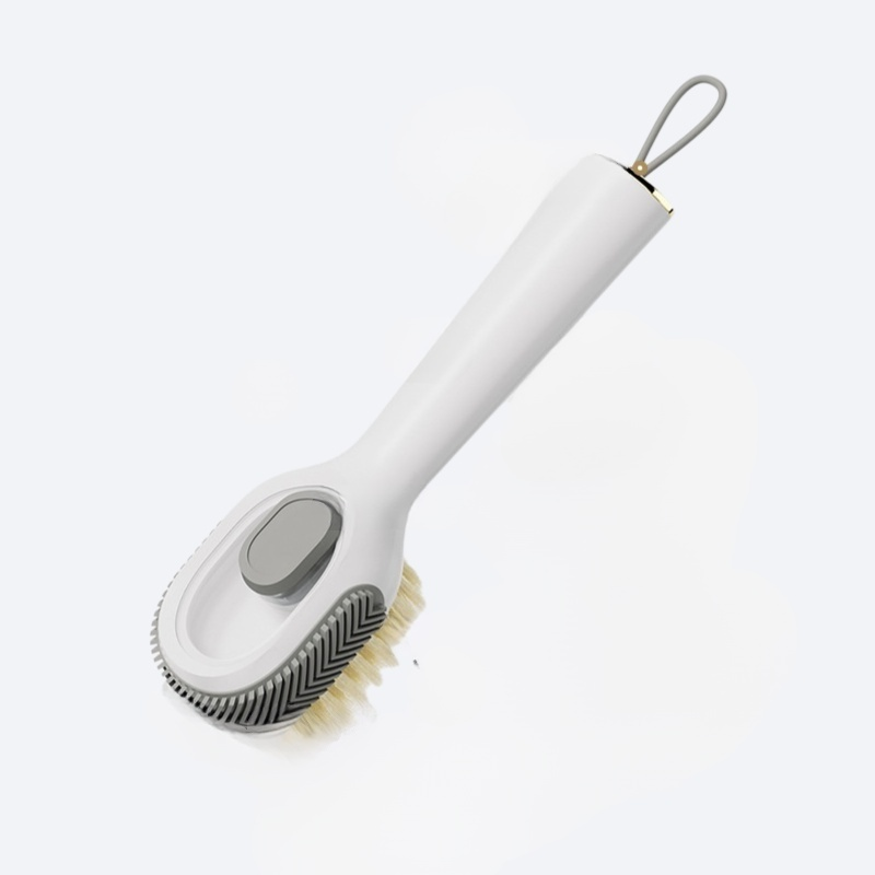 Cleaning and liquid adding household shoe brush