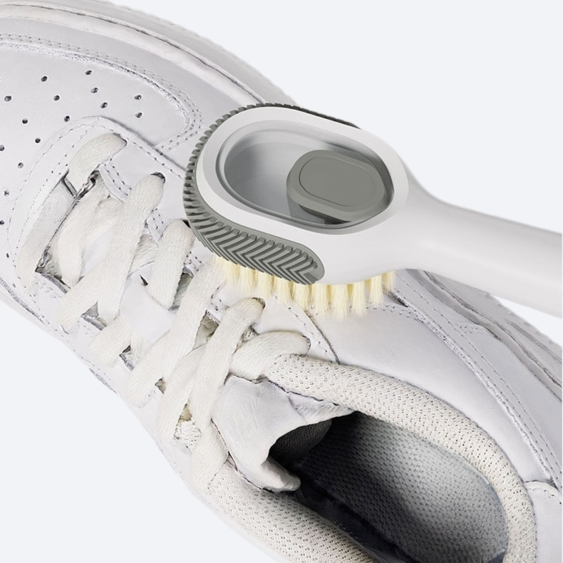 Cleaning and liquid adding household shoe brush