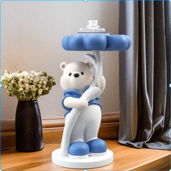 ديكور أرضية غرفة المعيشة على شكل دب لطيف