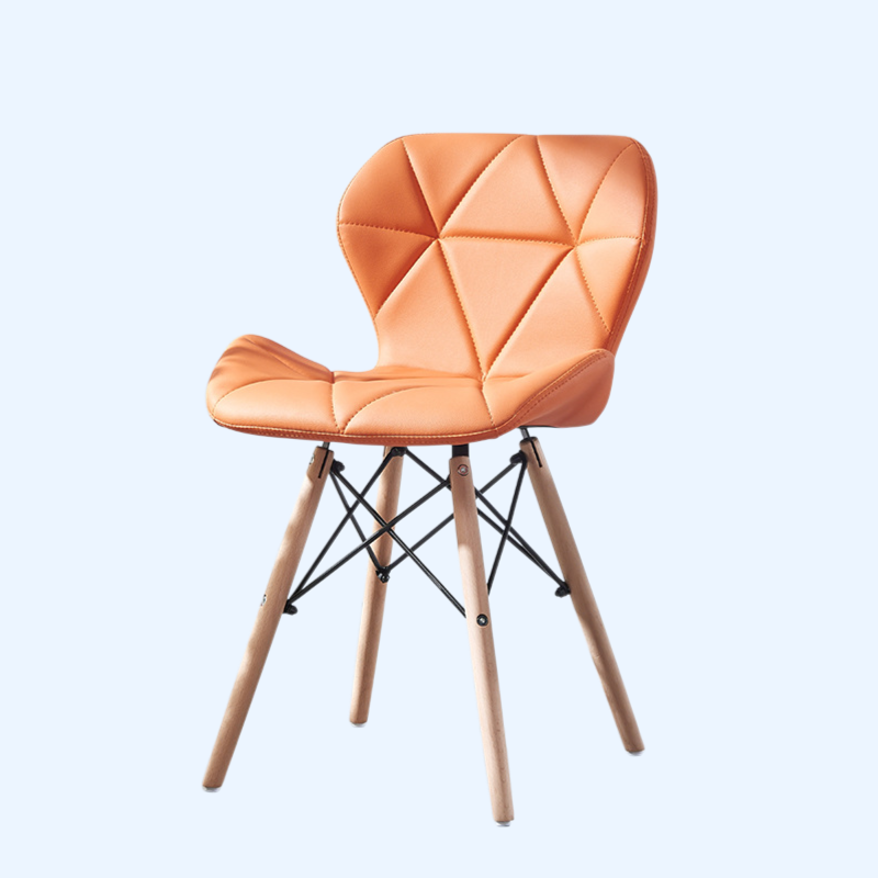 Modern minimalist solid wood backrest chair