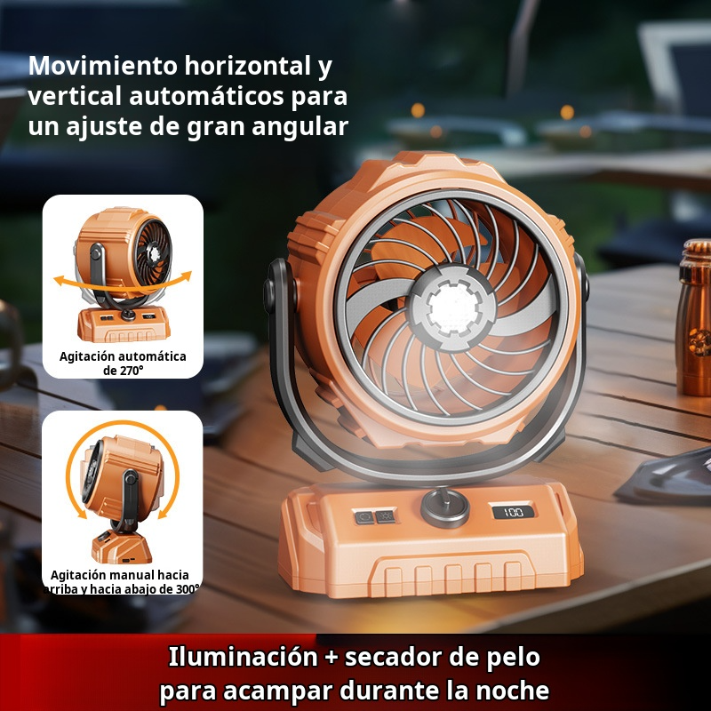 Ventilador de exterior con vibración de alta velocidad JMY de 100 velocidades, pantalla digital con 