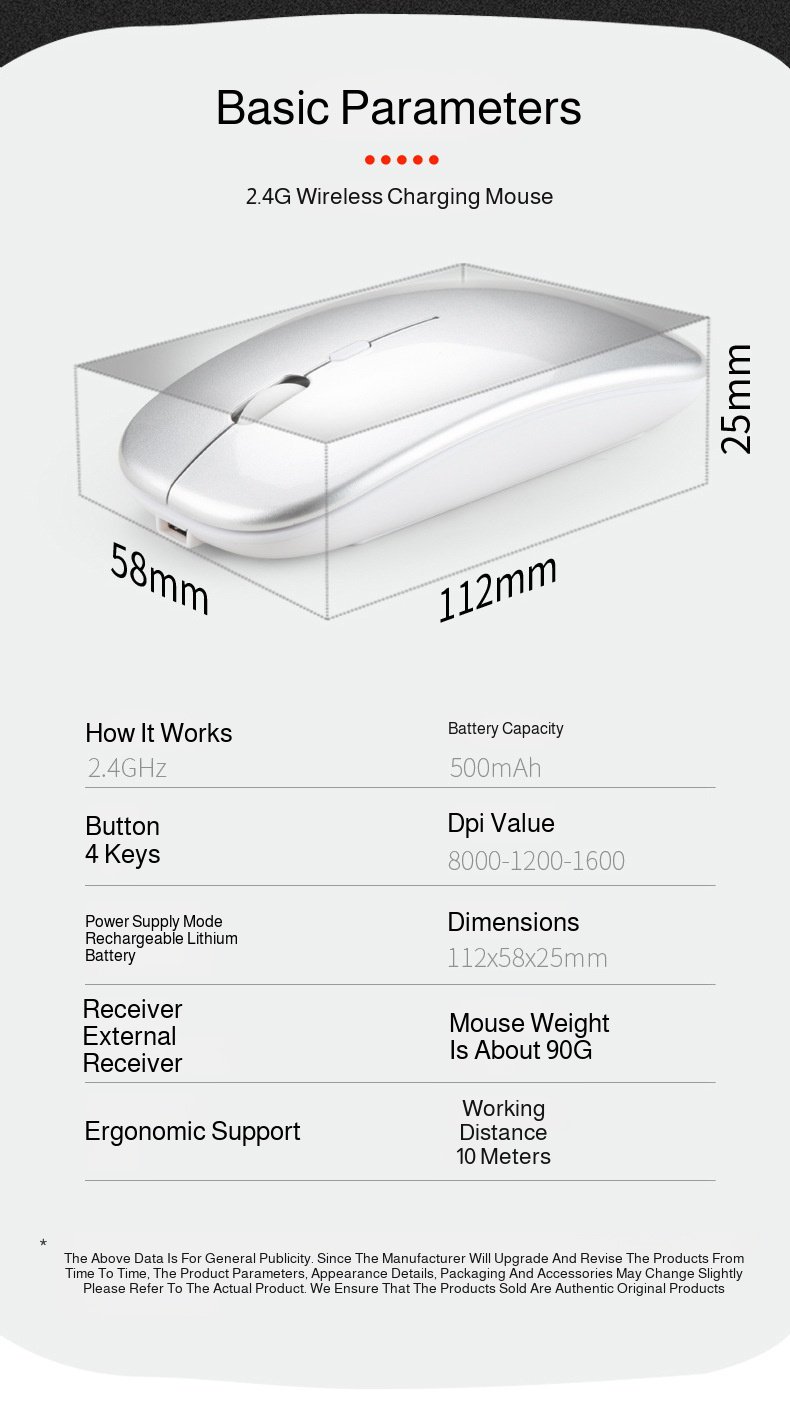 Mouse gaming elegante y femenino en color blanco brillante
