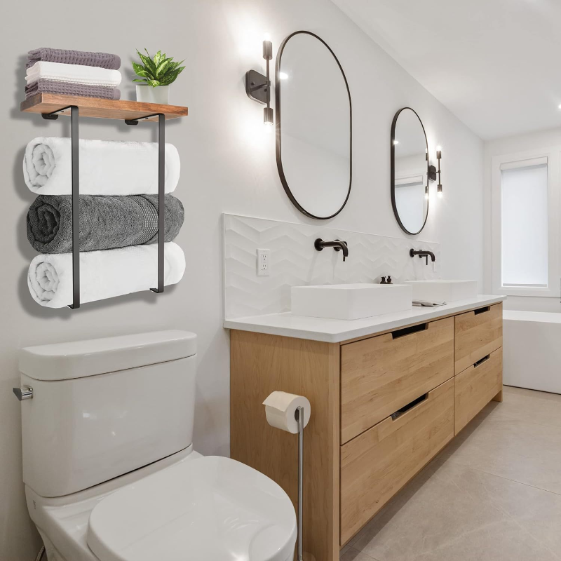 블랙 더블 스틱 욕실 수건걸이 욕실 블랙 더블 스틱 욕실 수건걸이