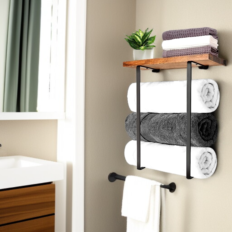 블랙 더블 스틱 욕실 수건걸이 욕실 블랙 더블 스틱 욕실 수건걸이
