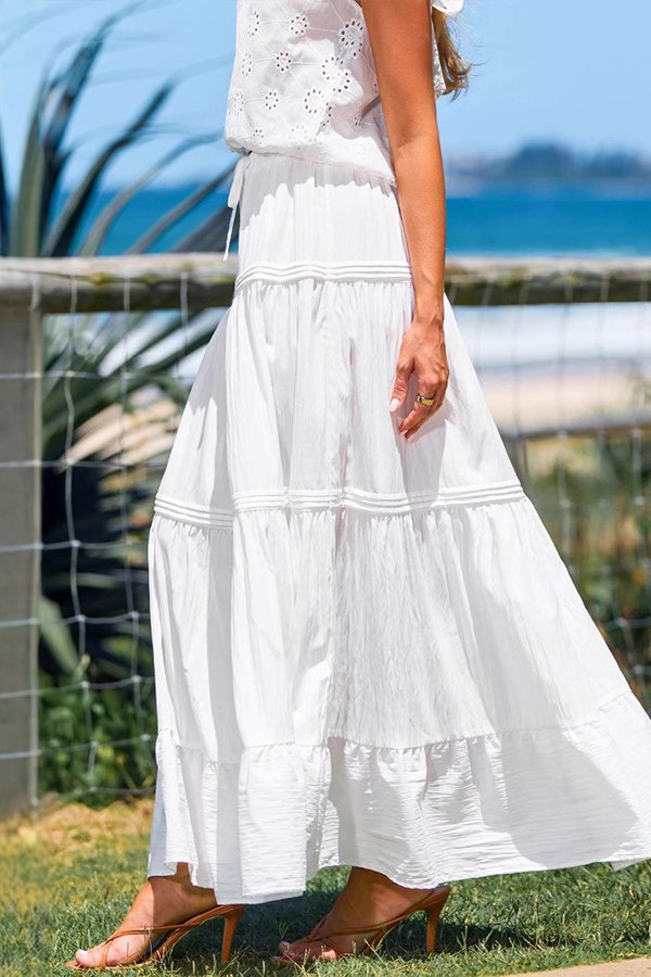 White High-Waisted Skirt