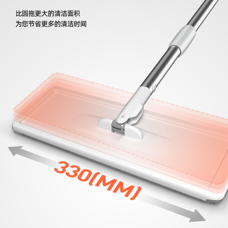 家庭用ハンドフリーフラットモップドライ＆ウェットレイジーモップ