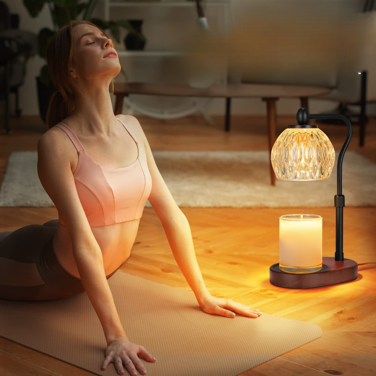 玻璃香薰爐床頭燈定時融燭燈