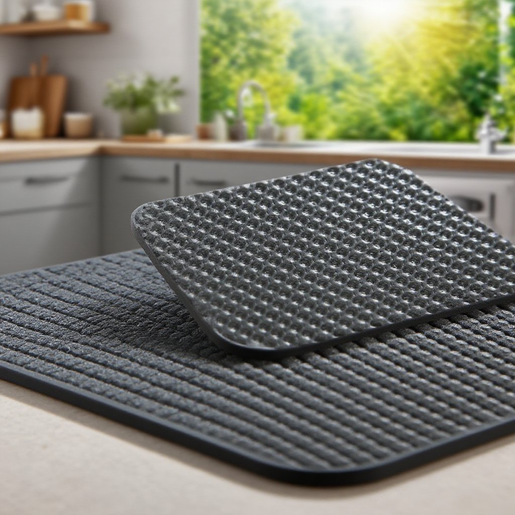 水洗い可能で掃除が簡単な滑り止めマット