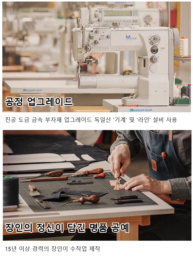 초경량 양가죽 양면 백 + 내장 포켓