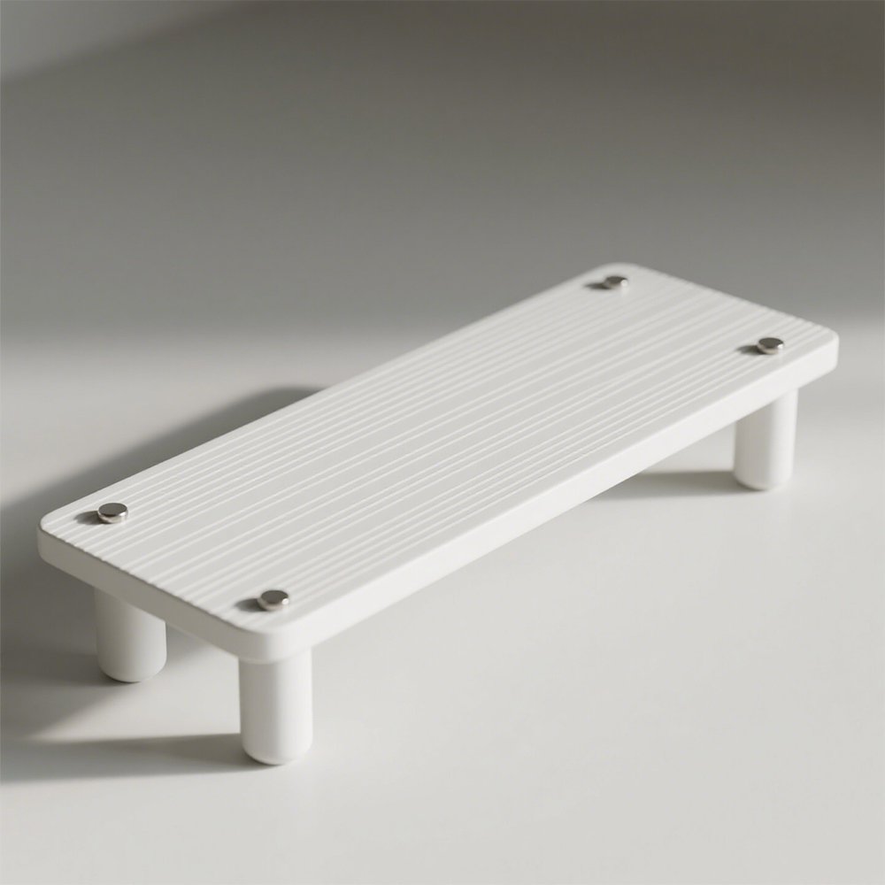 Solid wood load-bearing single-layer desktop storage rack