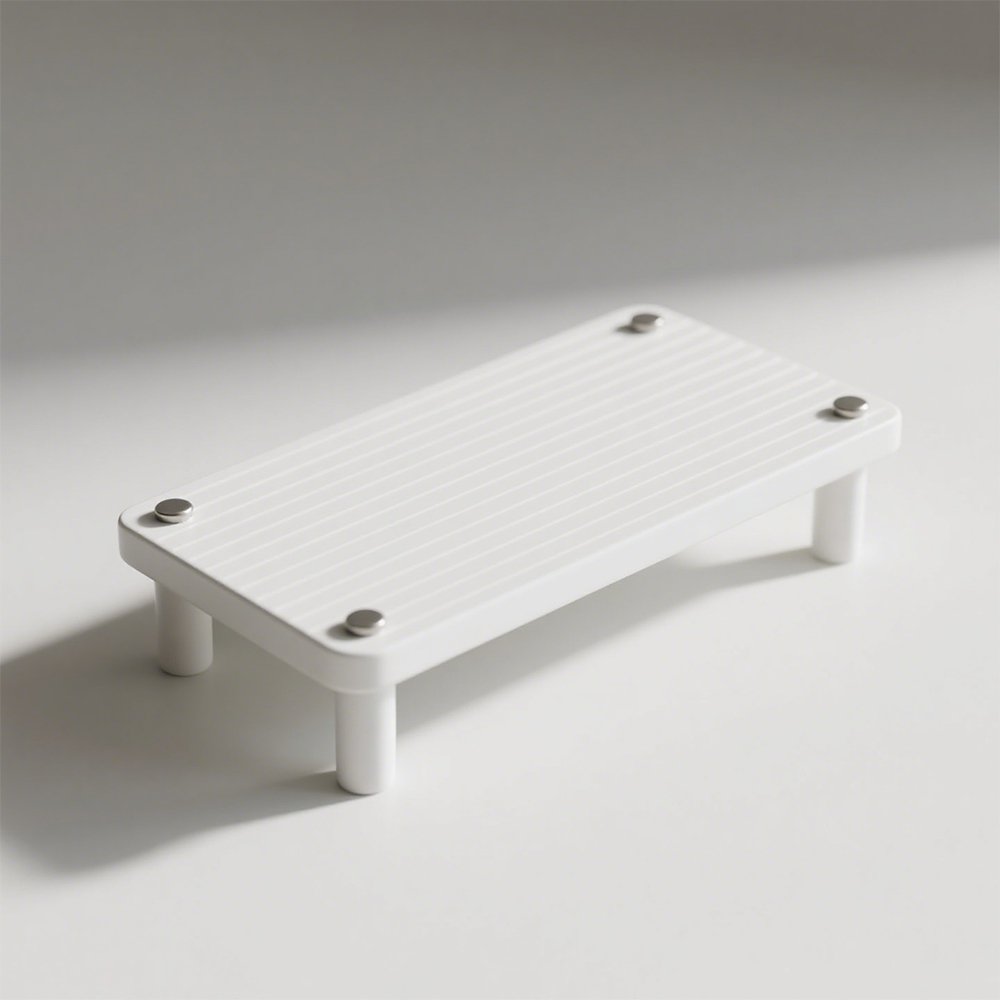 Single-layer load-bearing wooden shelf on desk