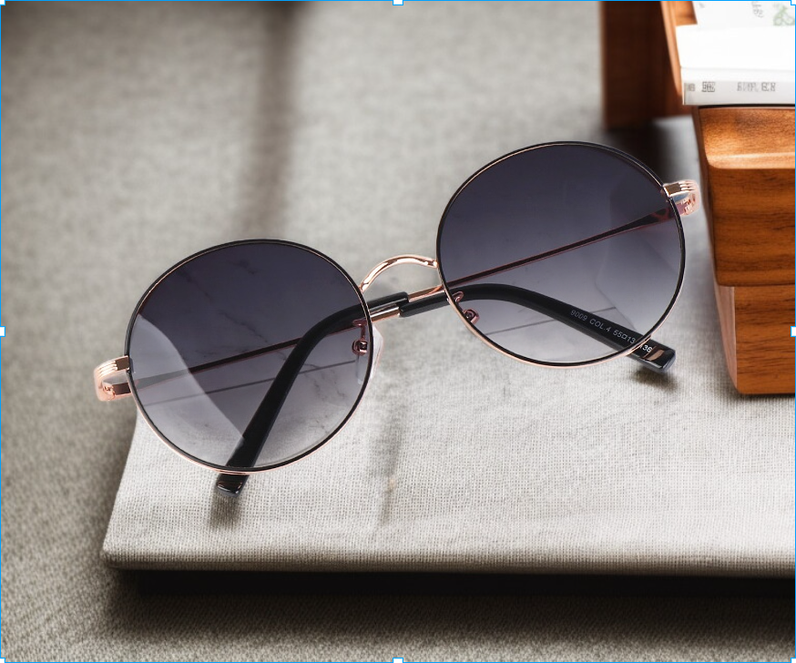 แว่นกันแดดฟิล์มสีสไตล์เรโทร แว่นกันแดดแฟชั่นสำหรับผู้หญิงสไตล์ยุโรปและอเมริกา