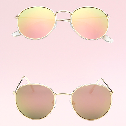 แว่นกันแดดฟิล์มสีสไตล์เรโทร แว่นกันแดดแฟชั่นสำหรับผู้หญิงสไตล์ยุโรปและอเมริกา
