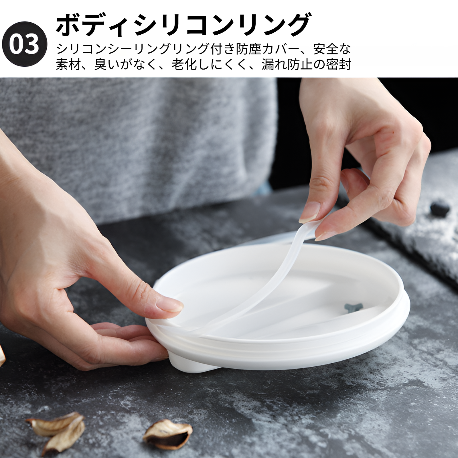 モダンデザインのポータブルランチボウル