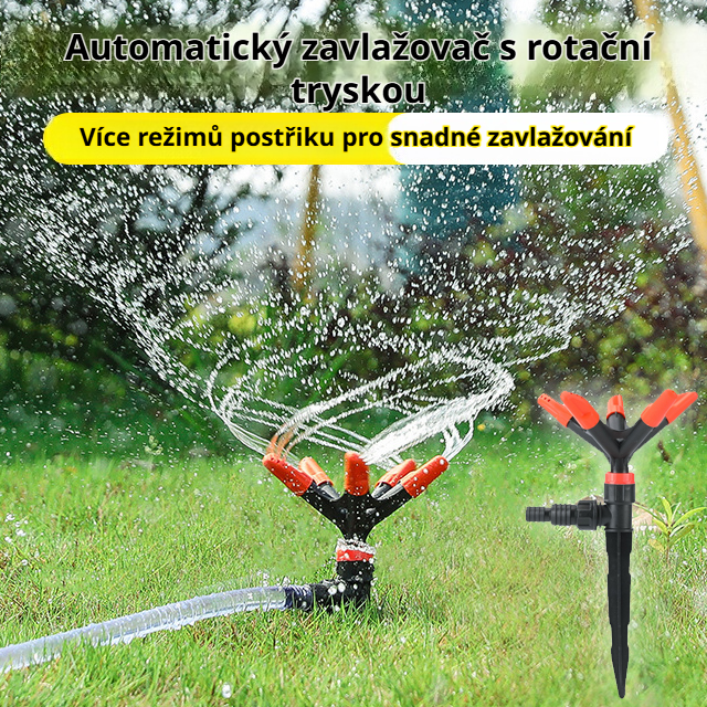 Automatický postřikovač s rotující tryskou