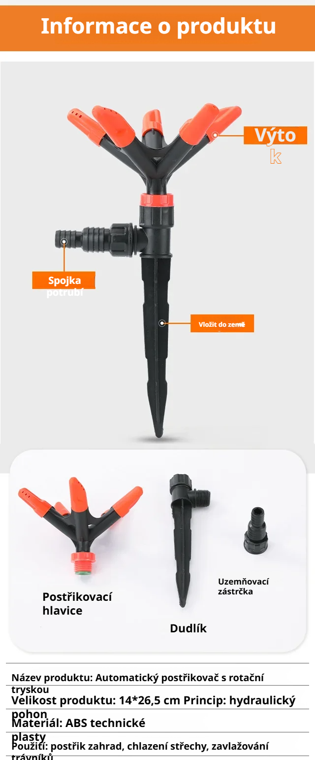 Moderní design automatického postřikovače