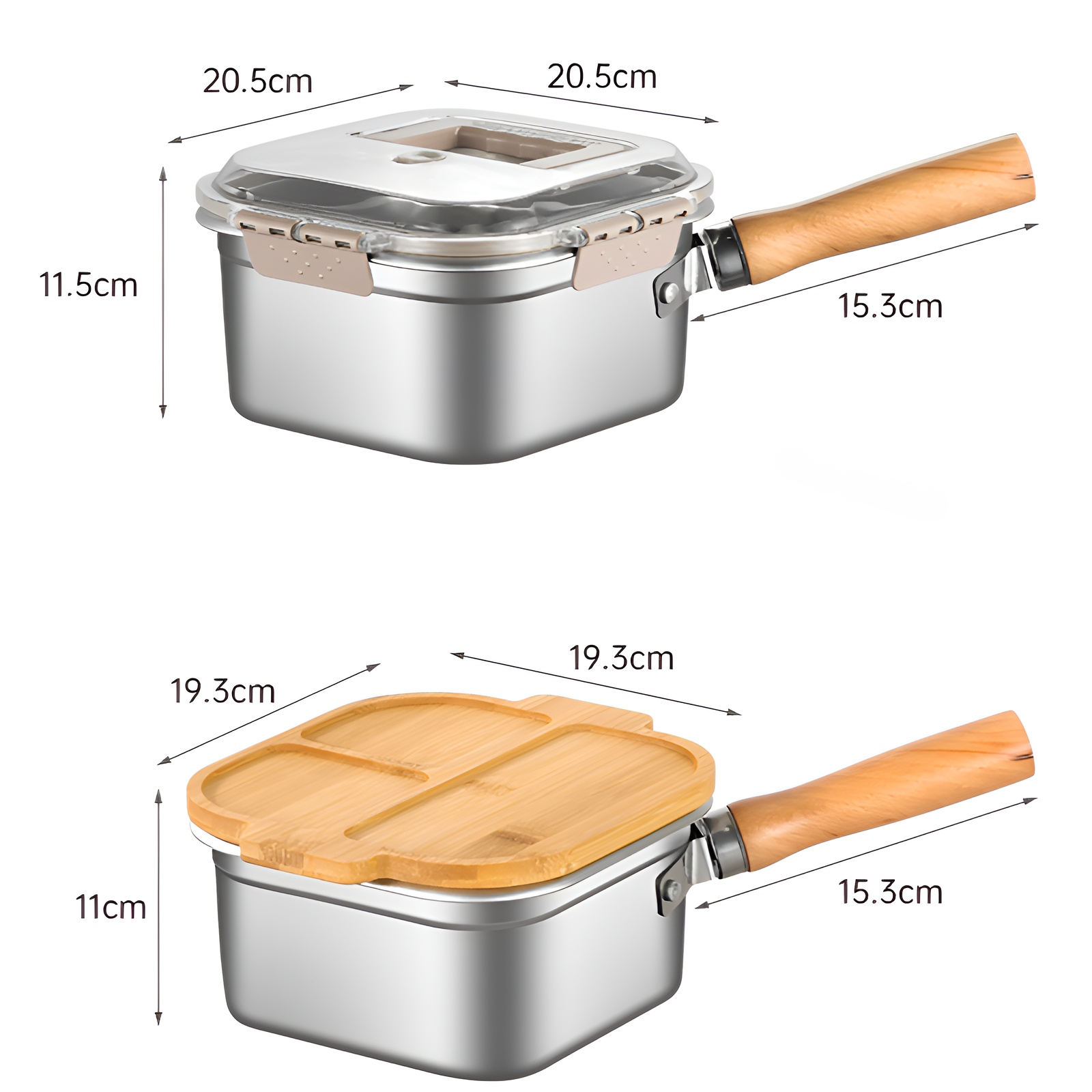 ステンレス製の角型フライヤー