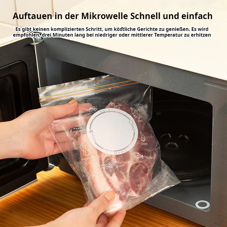 Lebensmittel-Doppelreißverschluss-Frischhaltebeutel, versiegelte Aufbewahrungsbeutel