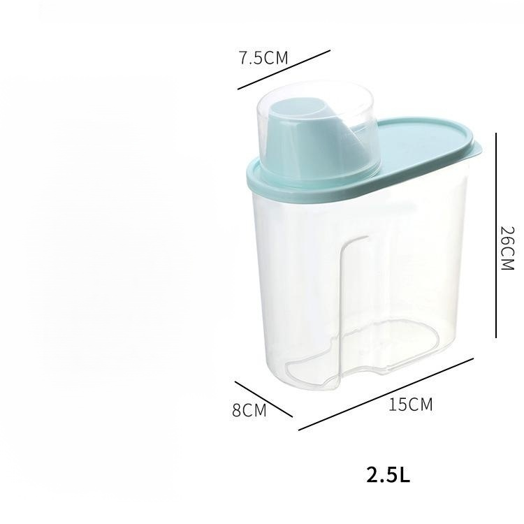 Skladovací nádoba na rýži s měrkou, uzavíratelná nádoba na suché potraviny