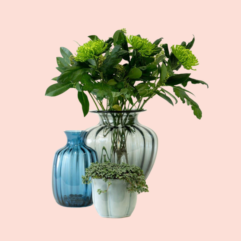 Nordic simple relief glass transparent small vase