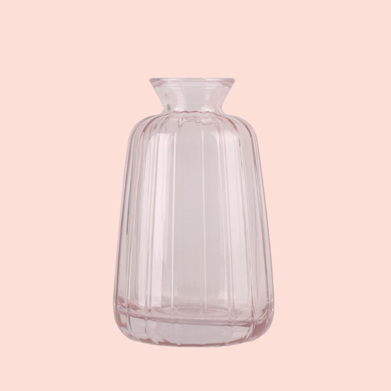 Nordic simple relief glass transparent small vase