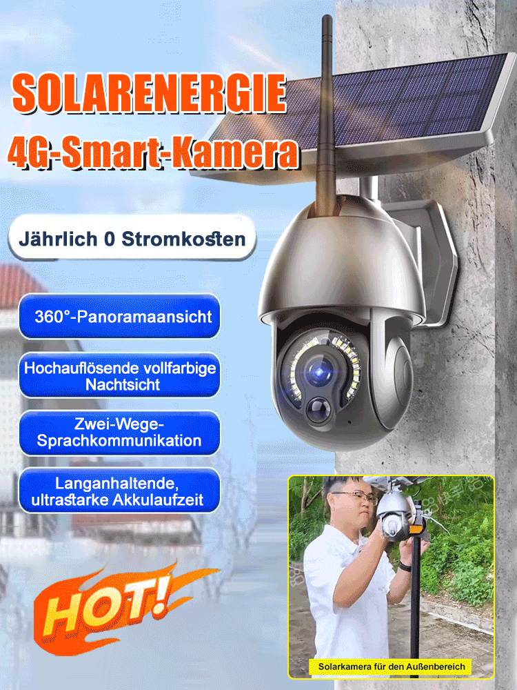 Handy-Fernbedienung Ultra-HD Vollfarb-Nachtsicht Outdoor-Wasserdichte Solarkamera