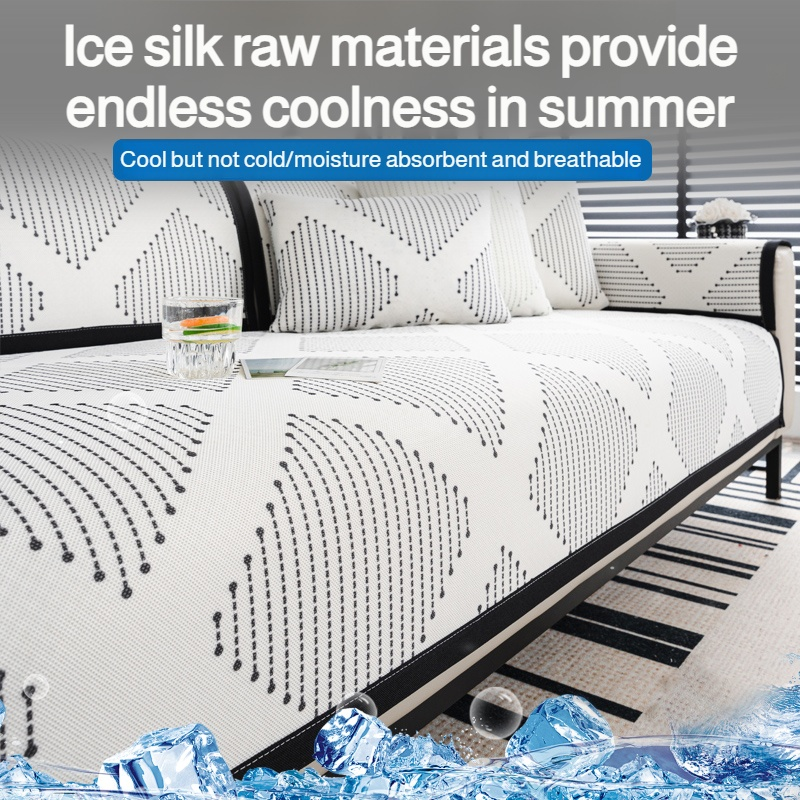 Nonslip ice silk cooler cream cool summer anticolor loss cooler sofa cushion cover towel cooler